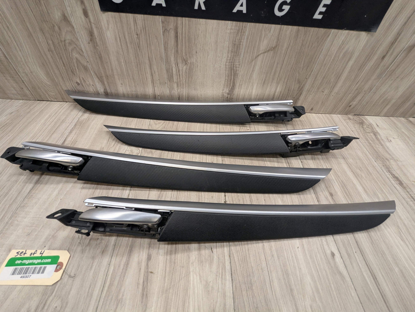 OEM BMW E70 X5 X5M Front Rear Left Right Door Panel Trim Moldings Carbon Leather