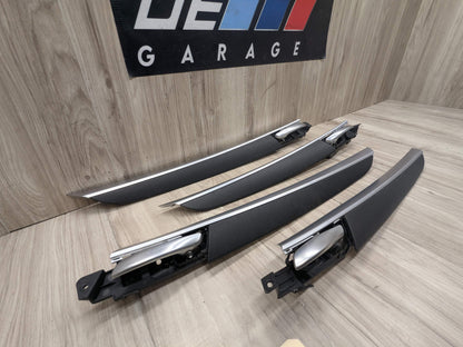 OEM BMW E70 X5 X5M Front Rear Left Right Door Panel Trim Moldings Carbon Leather