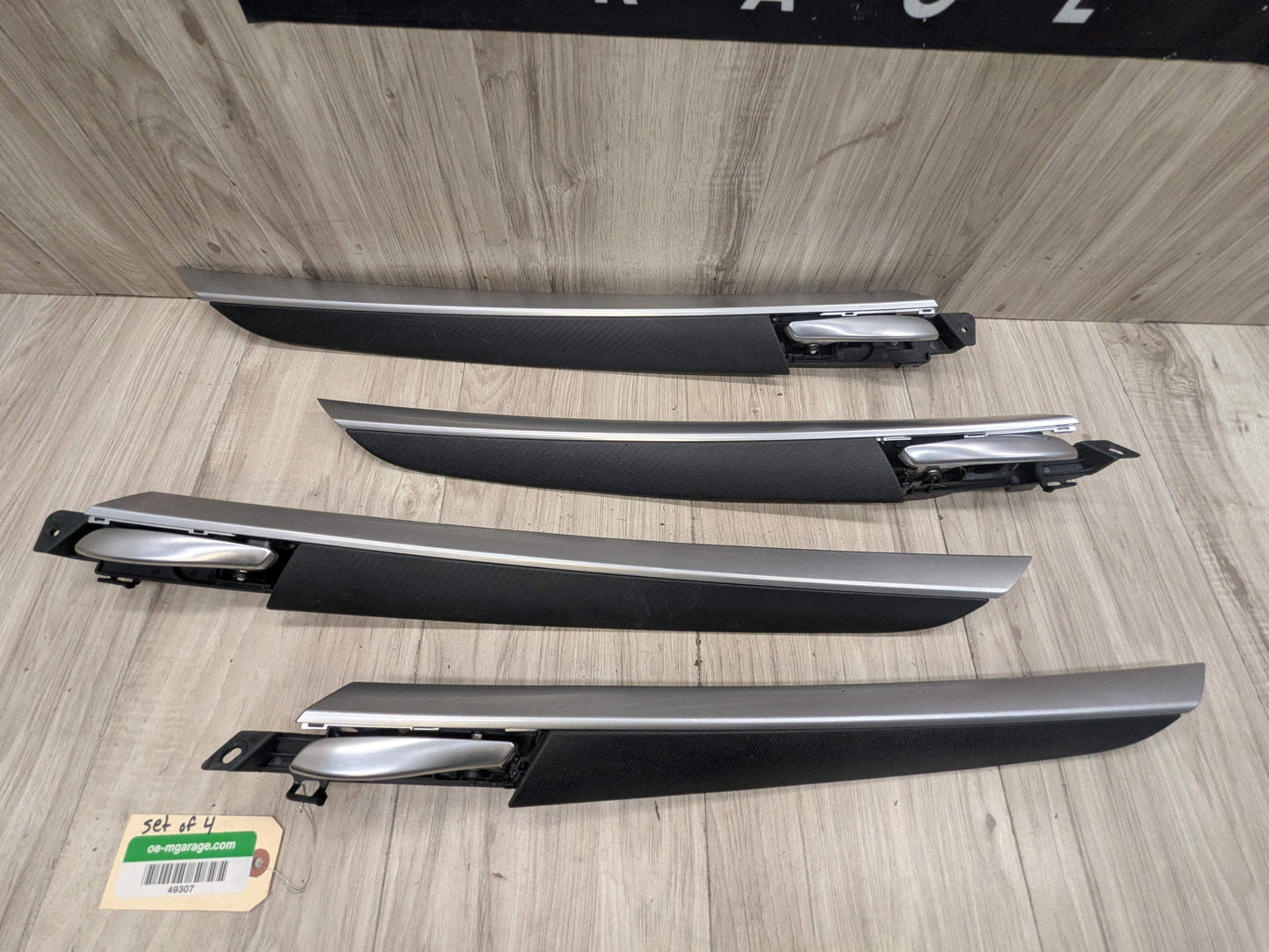 OEM BMW E70 X5 X5M Front Rear Left Right Door Panel Trim Moldings Carbon Leather