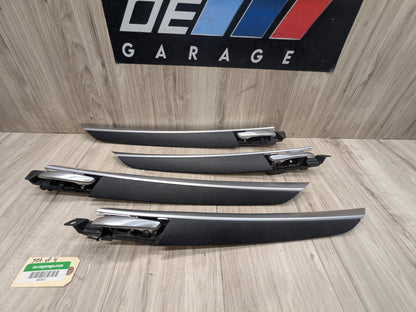 OEM BMW E70 X5 X5M Front Rear Left Right Door Panel Trim Moldings Carbon Leather