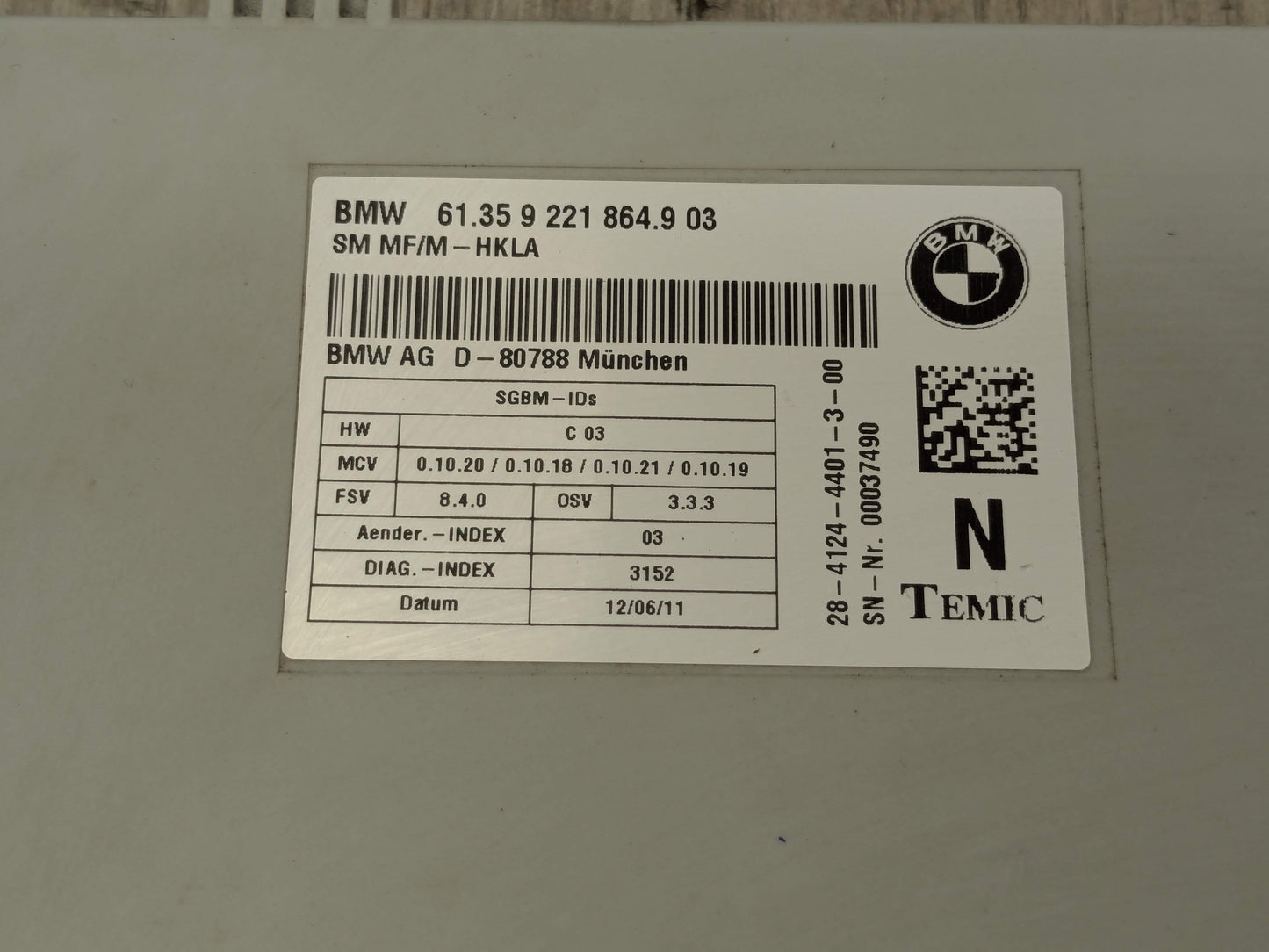 07-14 OEM BMW E70 E71 X5 X6 Front Left Right Memory Control Module Unit