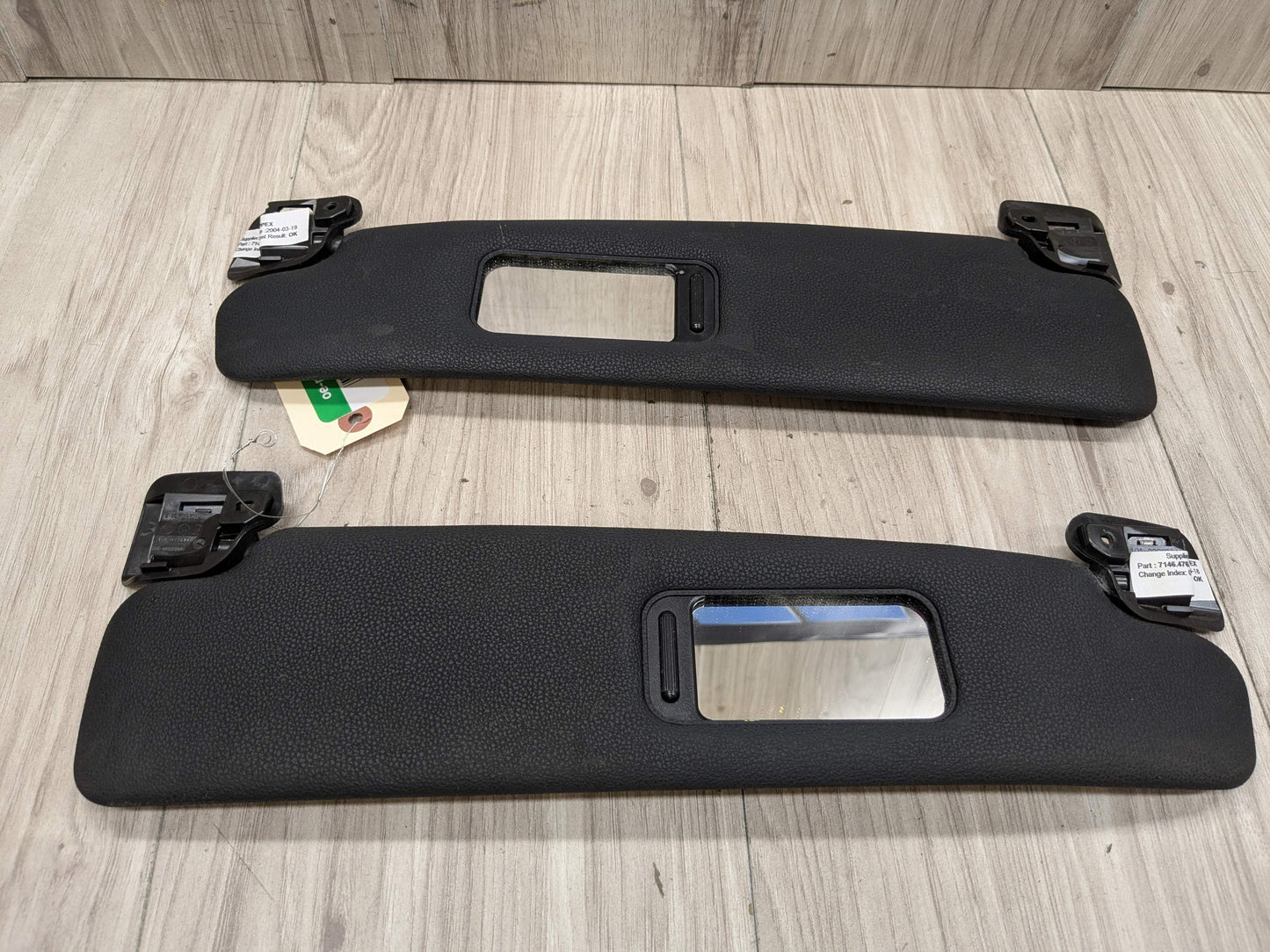 03-08 OEM BMW E85 E86 Z4 Left Right Driver Passenger Sunvisors PAIR Black