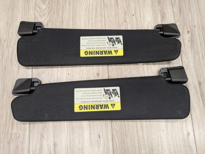 03-08 OEM BMW E85 E86 Z4 Left Right Driver Passenger Sunvisors PAIR Black
