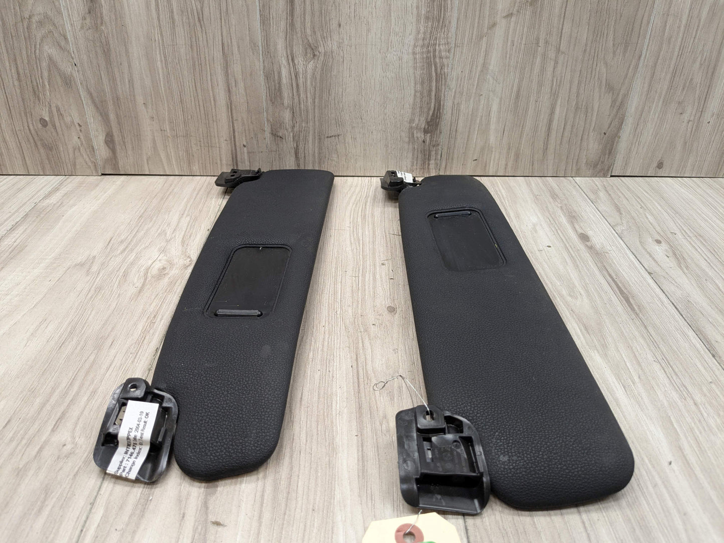 03-08 OEM BMW E85 E86 Z4 Left Right Driver Passenger Sunvisors PAIR Black