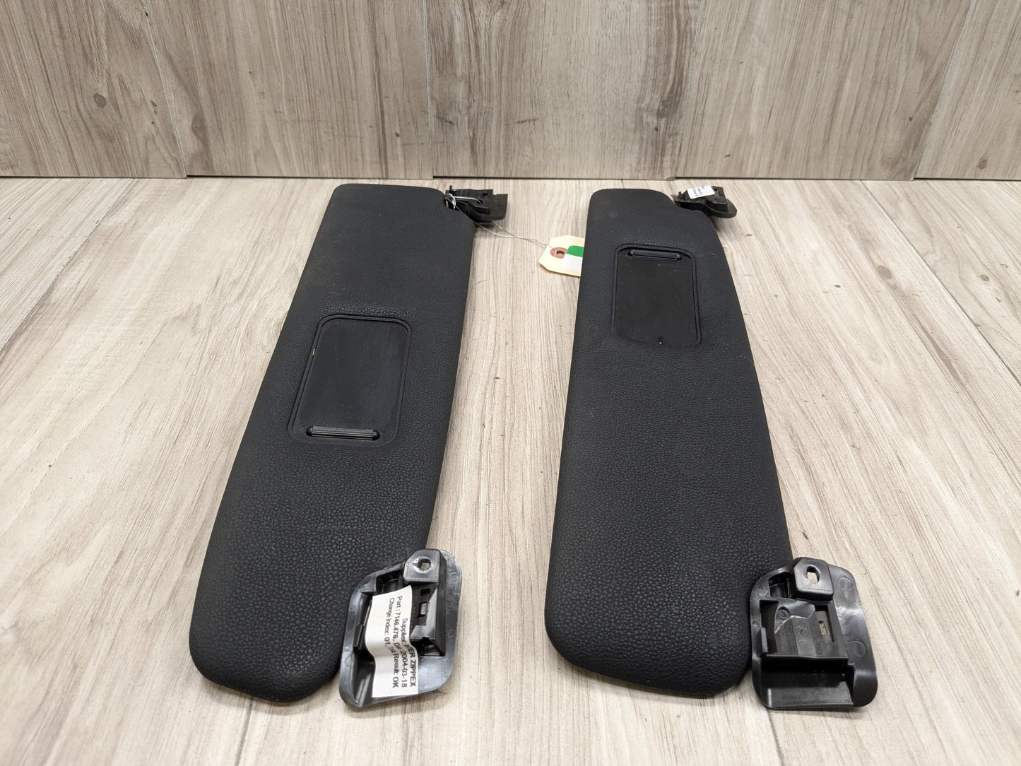 03-08 OEM BMW E85 E86 Z4 Left Right Driver Passenger Sunvisors PAIR Black