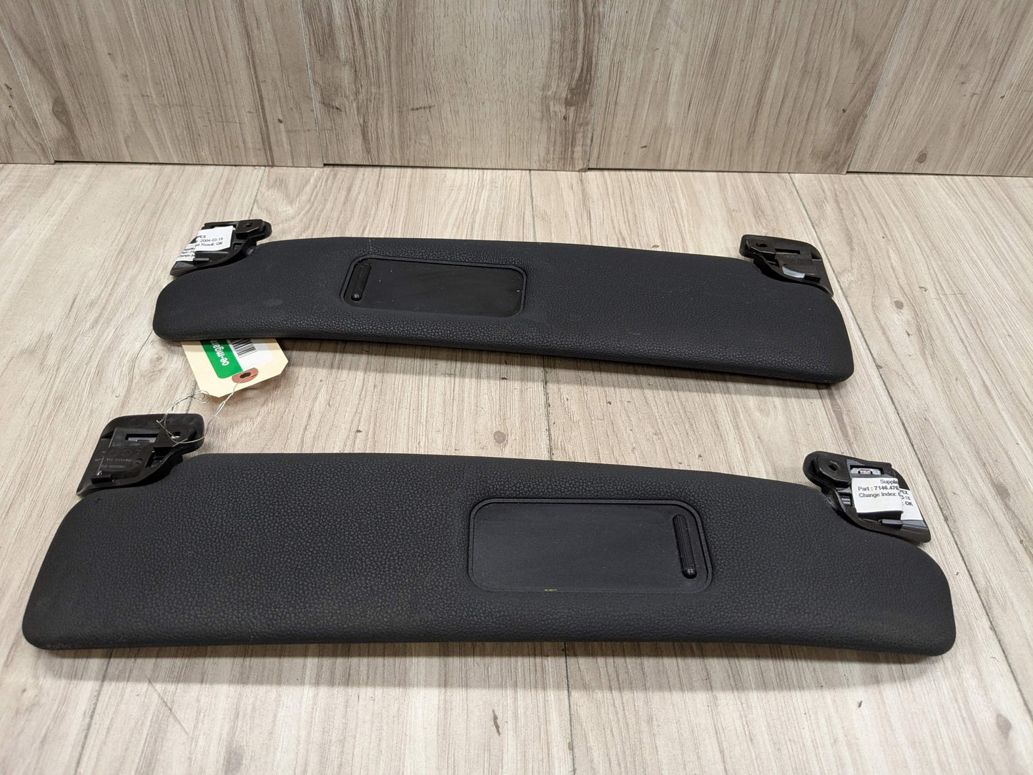 03-08 OEM BMW E85 E86 Z4 Left Right Driver Passenger Sunvisors PAIR Black