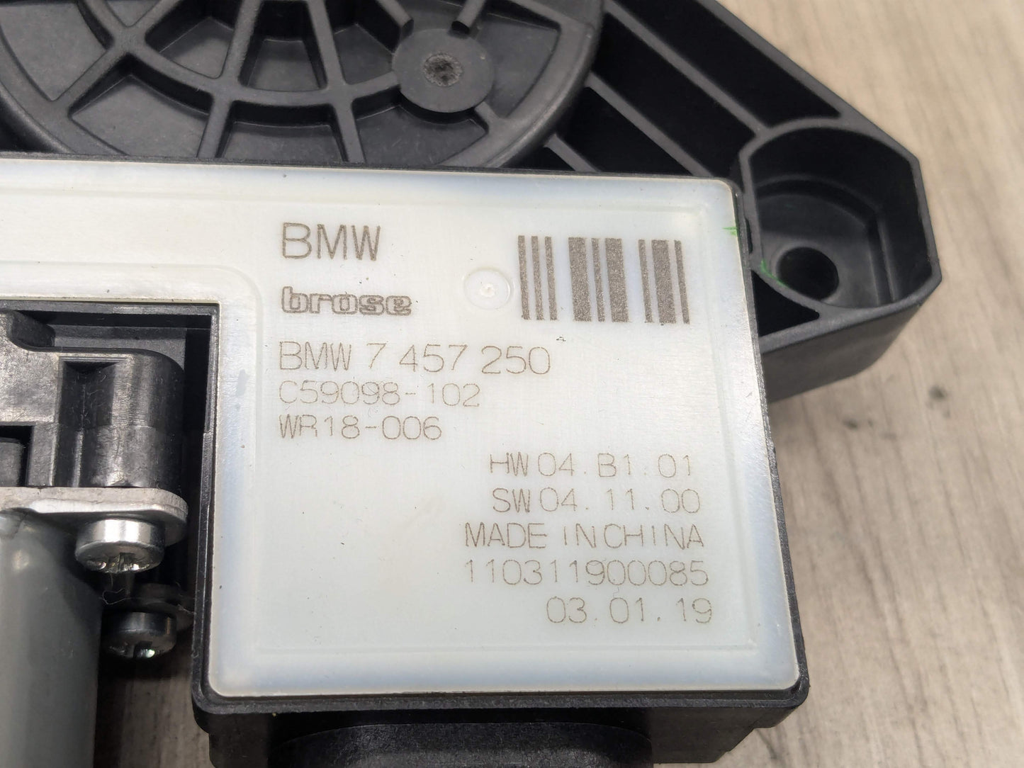 18-24 OEM BMW G01 G02 X3 X4 FRONT Left Driver Door Window Regulator Motor