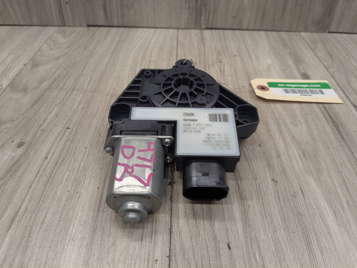 18-24 OEM BMW G01 G02 X3 X4 REAR Left Driver Door Window Regulator Motor
