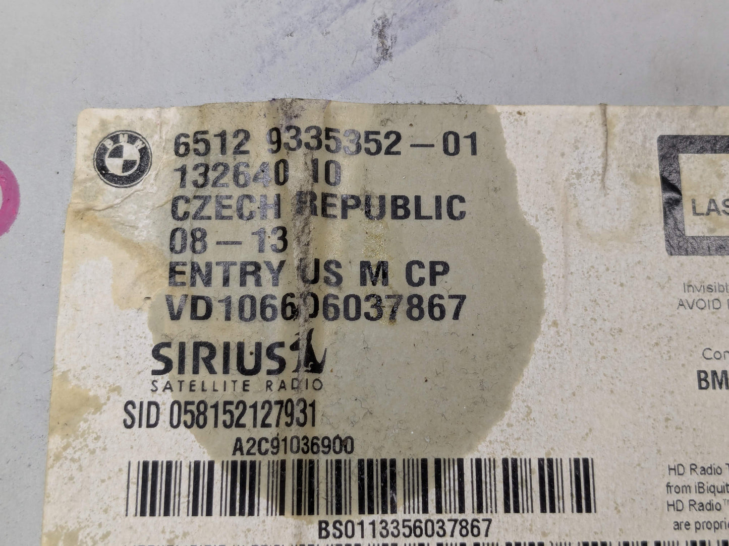 12-15 OEM BMW F22 F30 F32 328 428 Radio Audio Media CD Professional Disc Player
