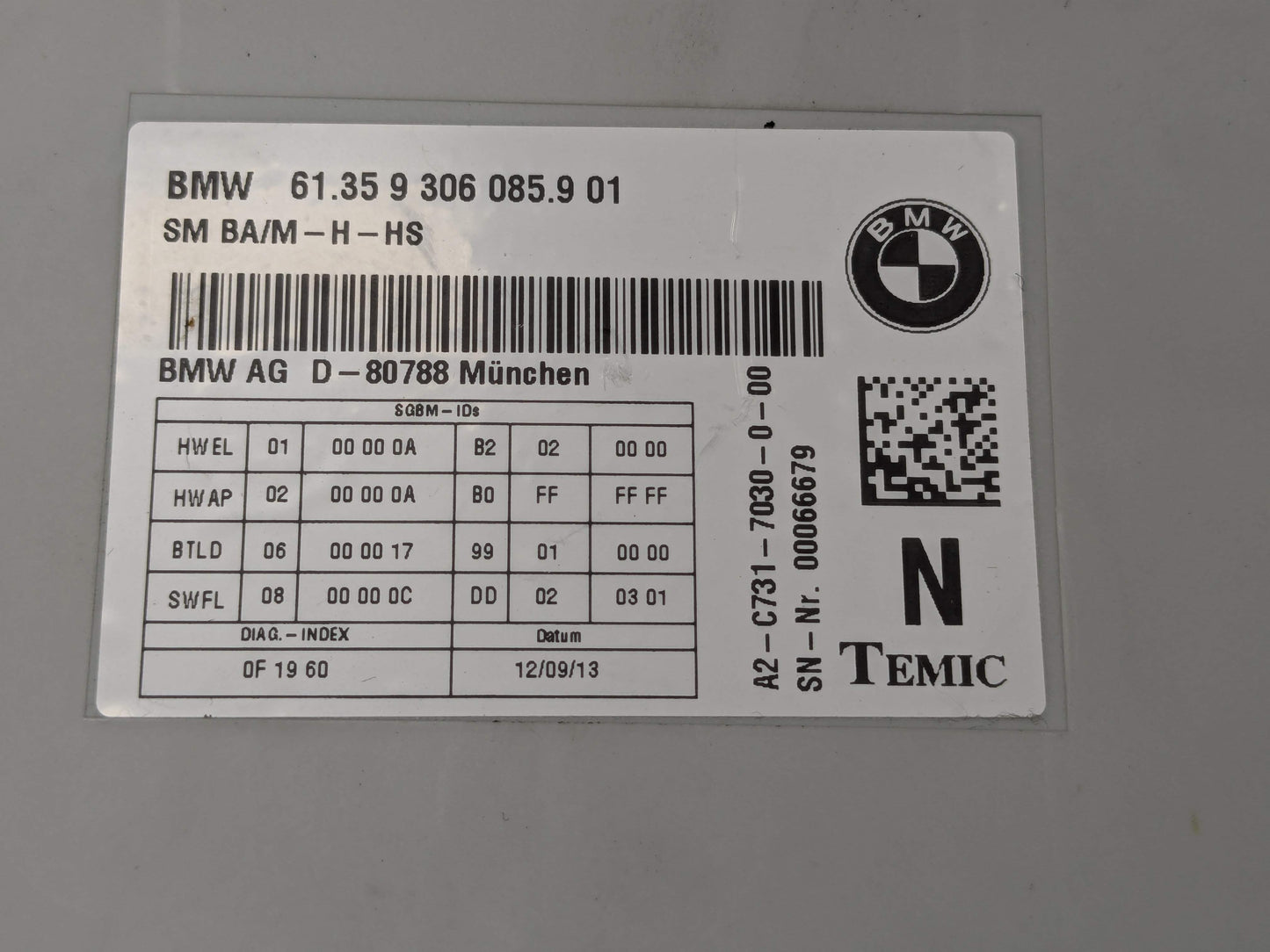 OEM BMW F15 F22 F30 F32 F36 F80 F82 Left Driver Seat Control Module HEATED
