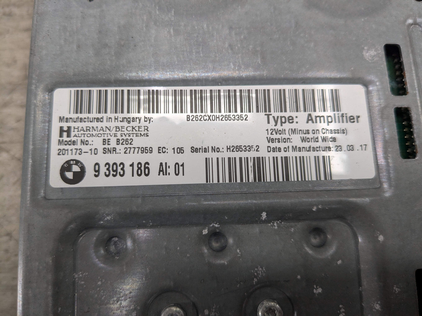 OEM BMW F31 F32 F33 F34 F36 Sound Audio AMP Amplifier HARMAN KARDON