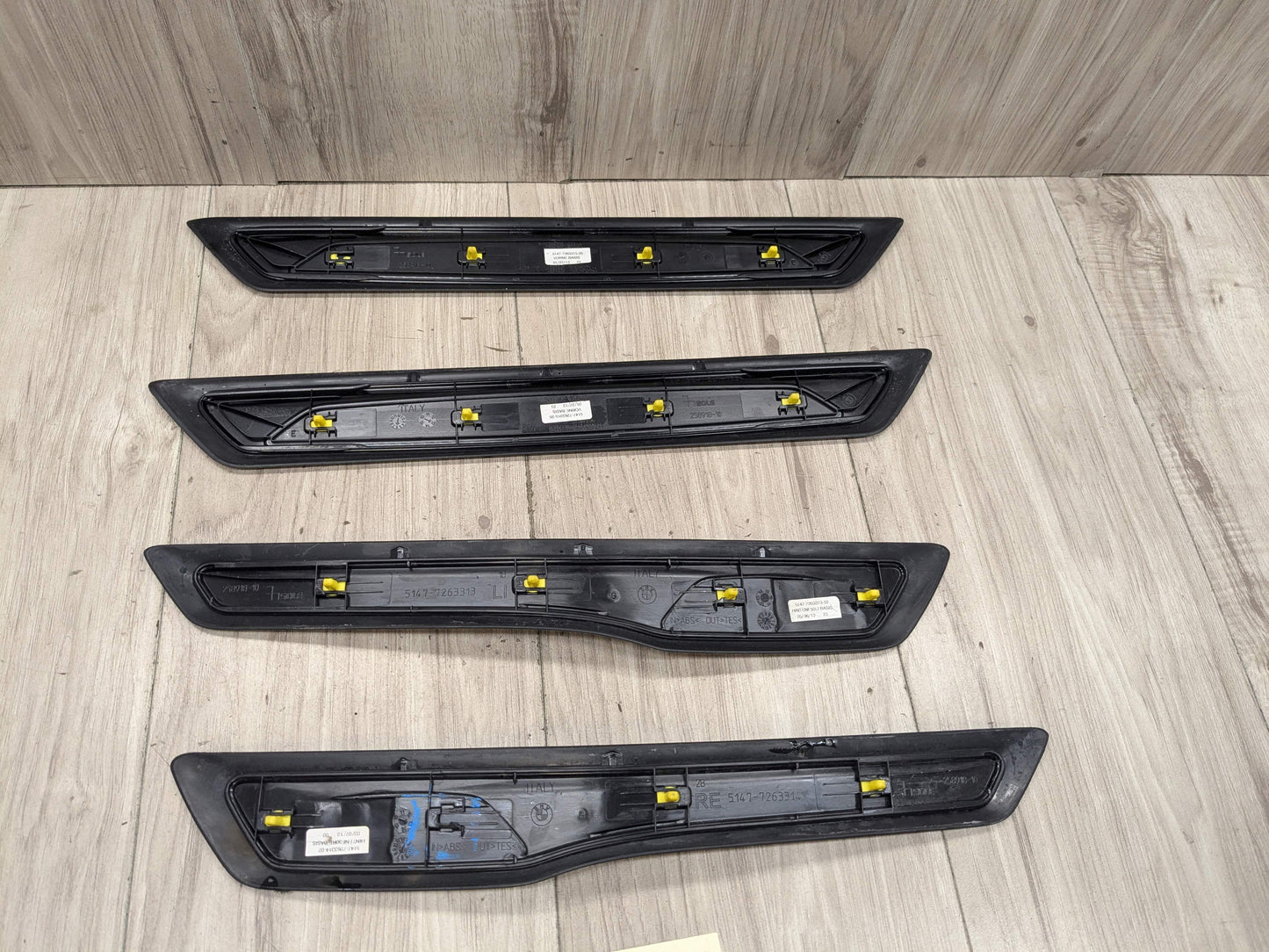 12-18 OEM BMW F30 F31 Front Rear Left Right Entrance Door Sill Cover Trims SET