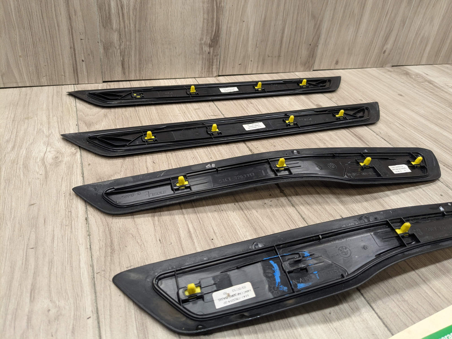 12-18 OEM BMW F30 F31 Front Rear Left Right Entrance Door Sill Cover Trims SET
