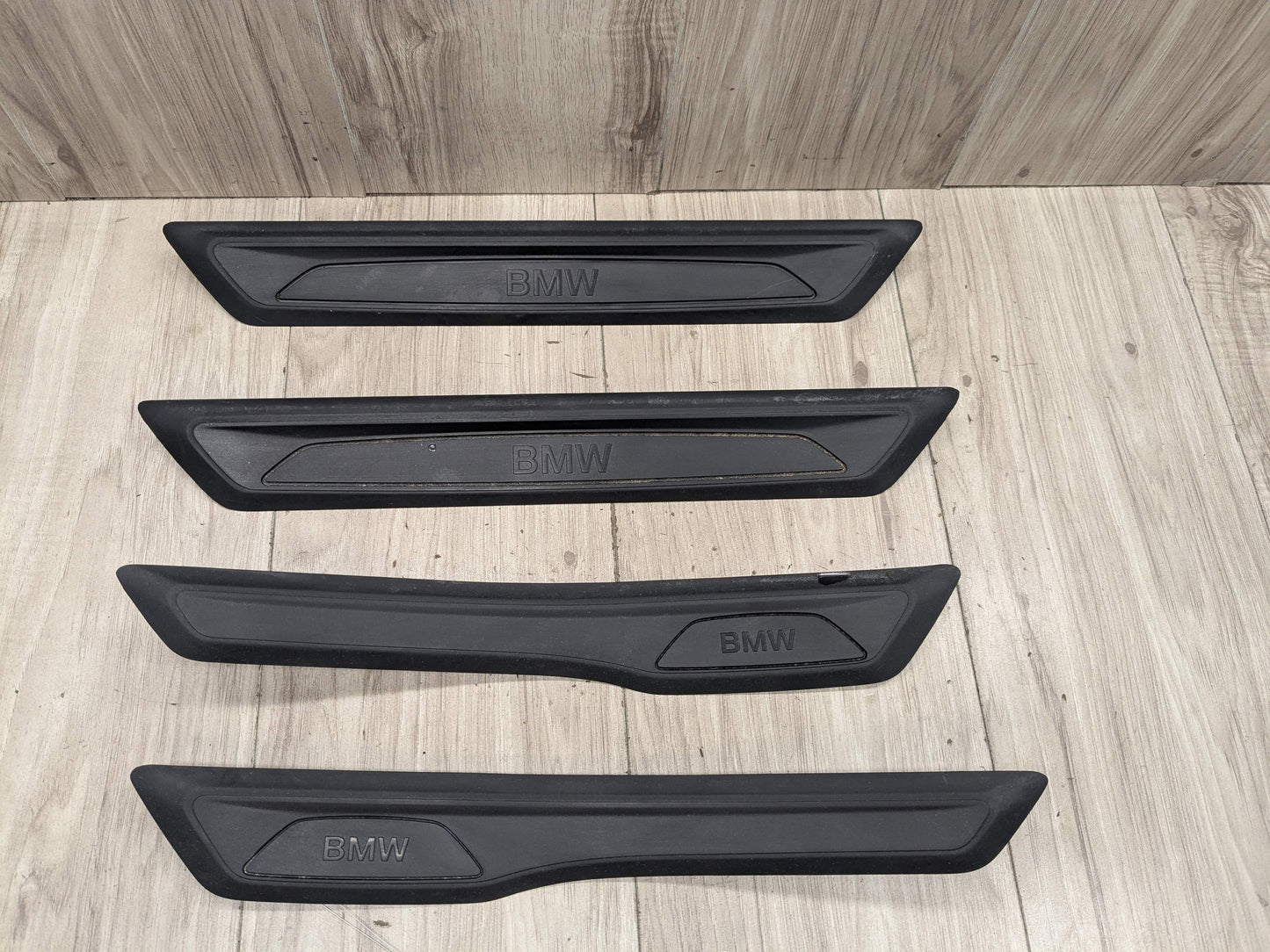 12-18 OEM BMW F30 F31 Front Rear Left Right Entrance Door Sill Cover Trims SET