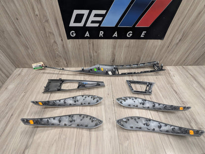 OEM BMW F30 F32 F33 F36 ALUMINUM Interior Dash Door Center Console Trim SET