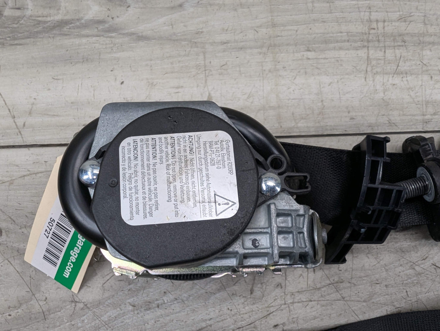 Mercedes A207 W207 Convertible Rear Right Passenger Seat Belt Retractor Black