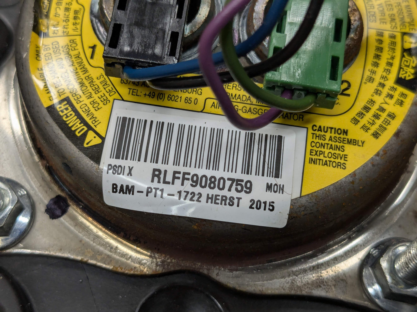 16-22 OEM BMW F39 F48 X1 X2 28i 28iX Front Driver Steering Wheel Airbag