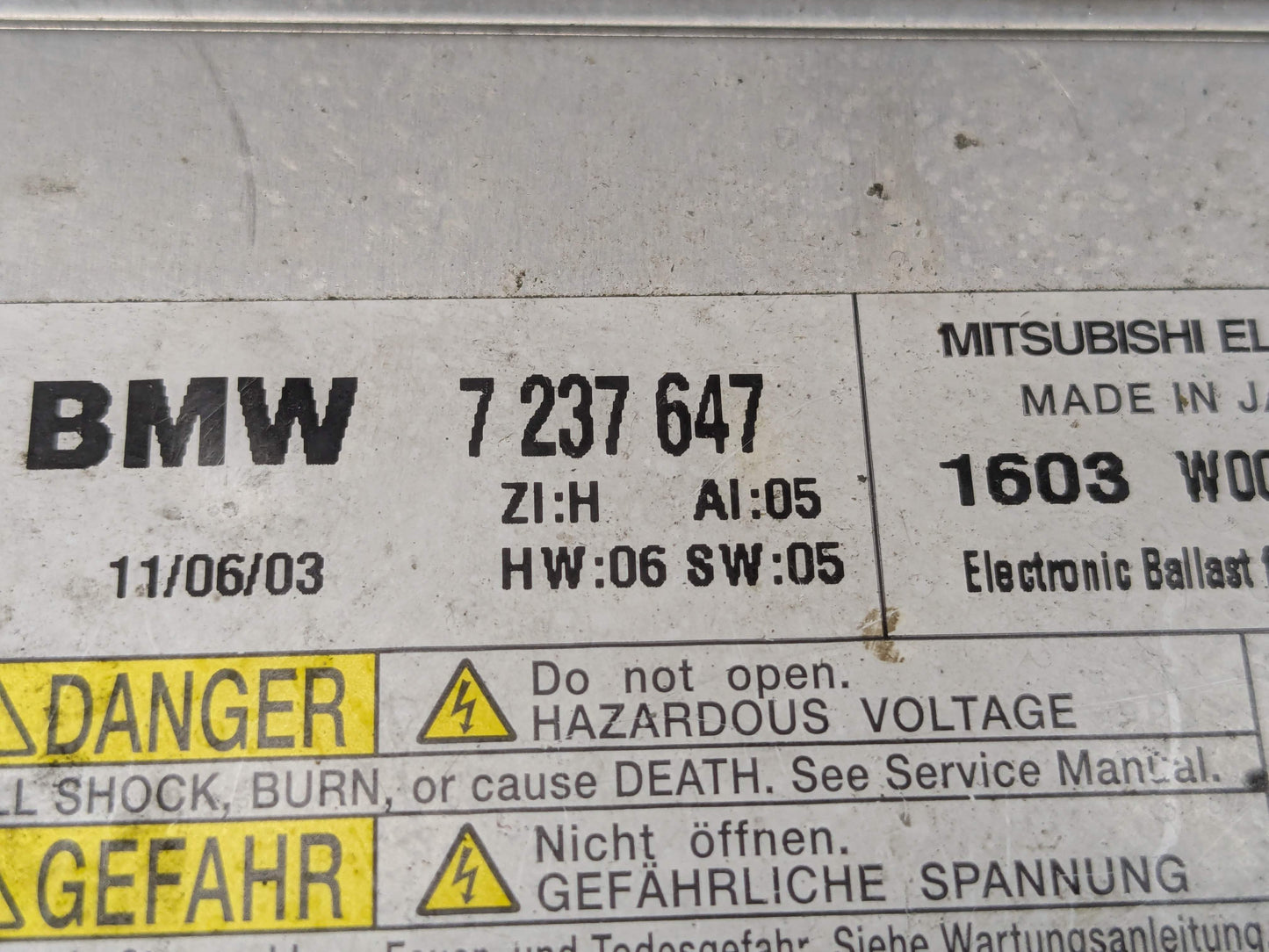 OEM BMW E90 F10 335 535 Left Right Xenon Headlight Ballast Unit Control Module