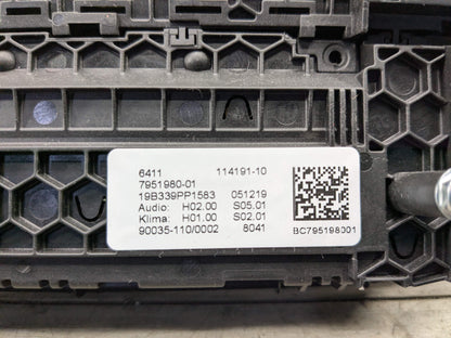 OEM BMW G01 F97 X3 X3M AC Switch Heater Climate Control Panel Radio Media Button