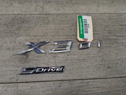 18-24 OEM BMW G01 X3 S Drive Rear Trunk Liftgate Badge Emblem Logo Letters