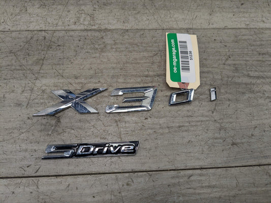 18-24 OEM BMW G01 X3 S Drive Rear Trunk Liftgate Badge Emblem Logo Letters