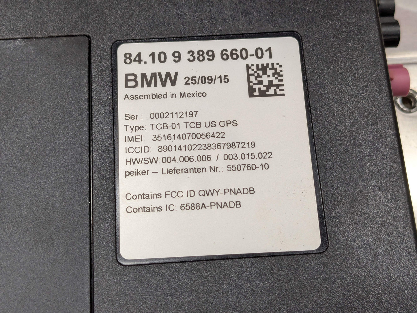 OEM BMW F23 F30 F32 F36 F48 F80 Telematics Control Unit Module TCB
