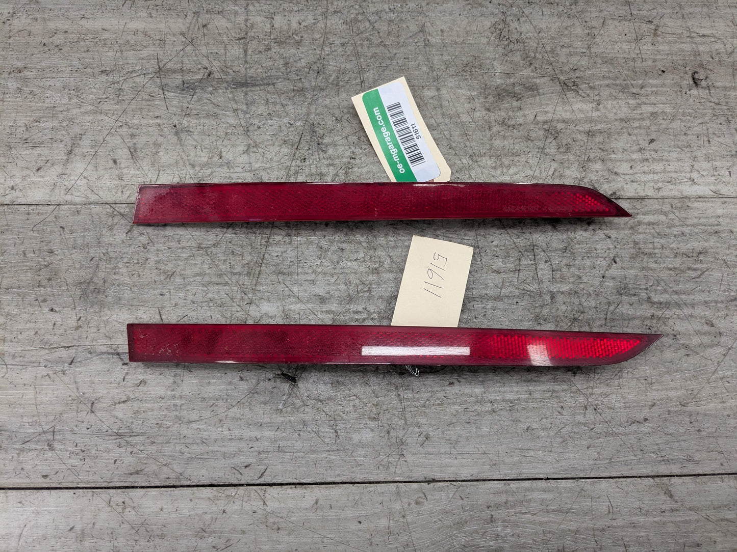 12-18 OEM BMW F30 F31 F34 Rear Bumper Left Right Side Marker Light Reflector SET