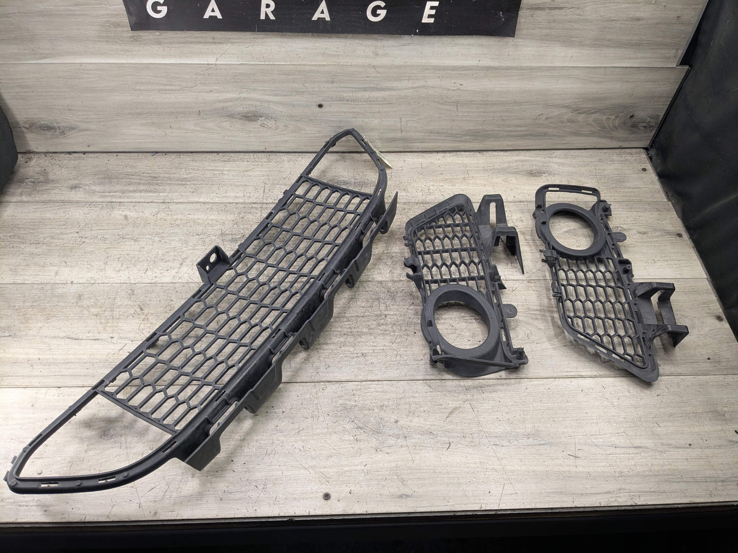 12-18 OEM BMW F30 340 M SPORT Front Left Right Center Bumper Lower Grille Black