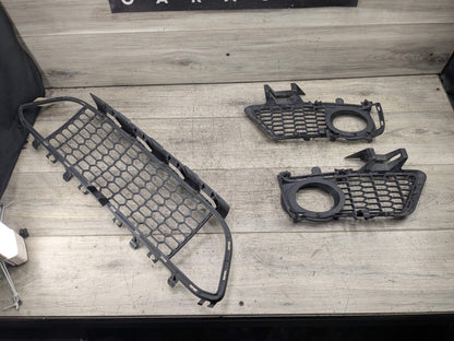12-18 OEM BMW F30 340 M SPORT Front Left Right Center Bumper Lower Grille Black