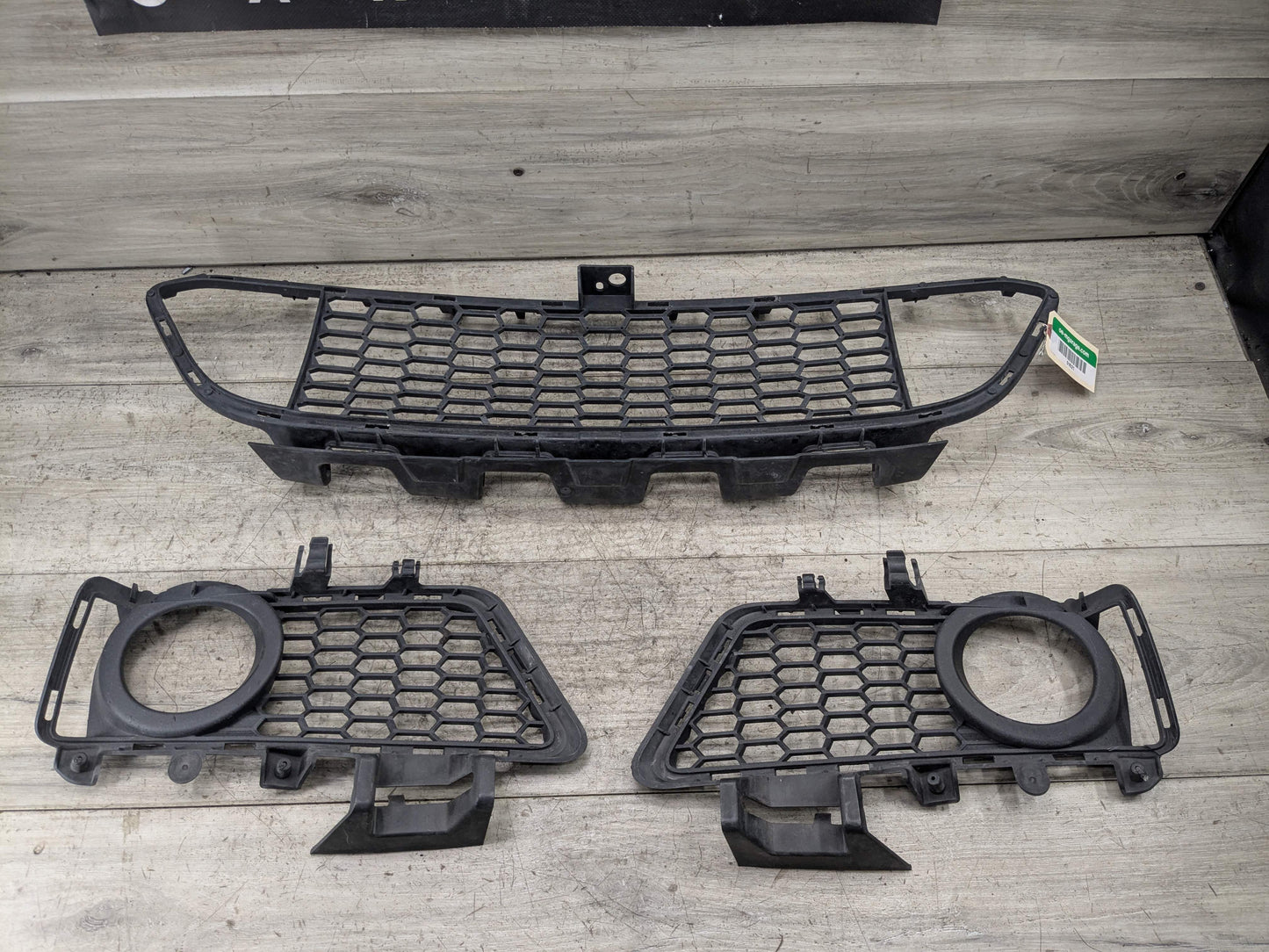 12-18 OEM BMW F30 340 M SPORT Front Left Right Center Bumper Lower Grille Black