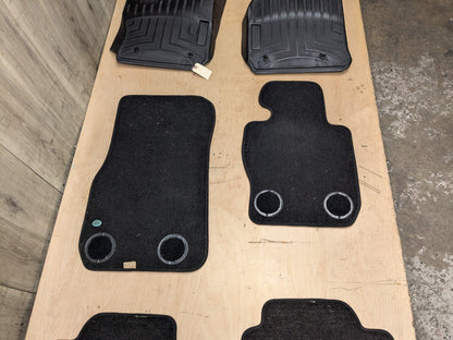 OEM BMW F34 340 Front Rear Left Right Carpet All Weather Floor Mats Black SET