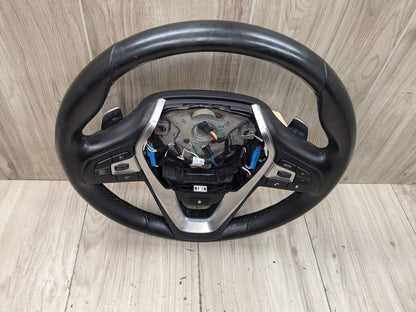 OEM BMW G05 G07 G12 G16 G30 M SPORT Leather Steering Wheel w/ Shifters HEATED