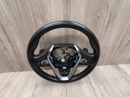 OEM BMW G05 G07 G12 G16 G30 M SPORT Leather Steering Wheel w/ Shifters HEATED