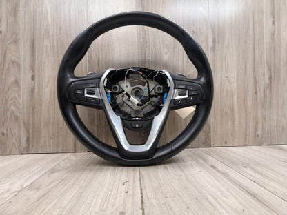OEM BMW G05 G07 G12 G16 G30 M SPORT Leather Steering Wheel w/ Shifters HEATED