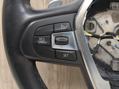 OEM BMW G05 G07 G12 G16 G30 M SPORT Leather Steering Wheel w/ Shifters HEATED