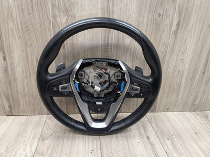 OEM BMW G05 G07 G12 G16 G30 M SPORT Leather Steering Wheel w/ Shifters HEATED