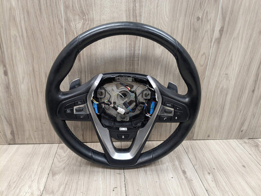 OEM BMW G05 G07 G12 G16 G30 M SPORT Leather Steering Wheel w/ Shifters HEATED