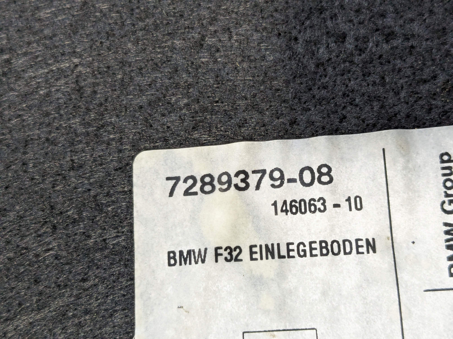 OEM BMW F32 F82 428 430 435 440 M4 Coupe Rear Trunk Floor Mat Carpet Cargo Cover