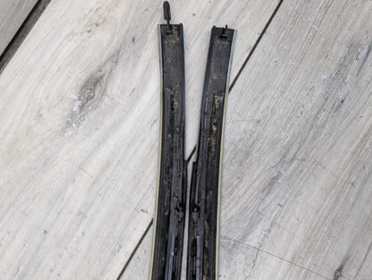 OEM BMW F15 F85 X5 X5M Front Left Right Windshield Side Drip Molding PAIR White