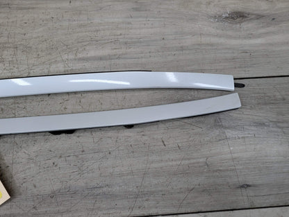 OEM BMW F15 F85 X5 X5M Front Left Right Windshield Side Drip Molding PAIR White