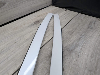 OEM BMW F15 F85 X5 X5M Front Left Right Windshield Side Drip Molding PAIR White