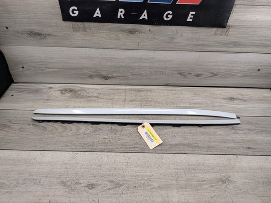 OEM BMW F15 F85 X5 X5M Front Left Right Windshield Side Drip Molding PAIR White