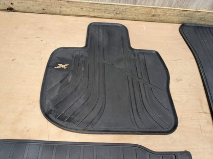 OEM BMW F97 G01 X3 X3M Front Rear All Weather Rubber Floor Mats Black SET
