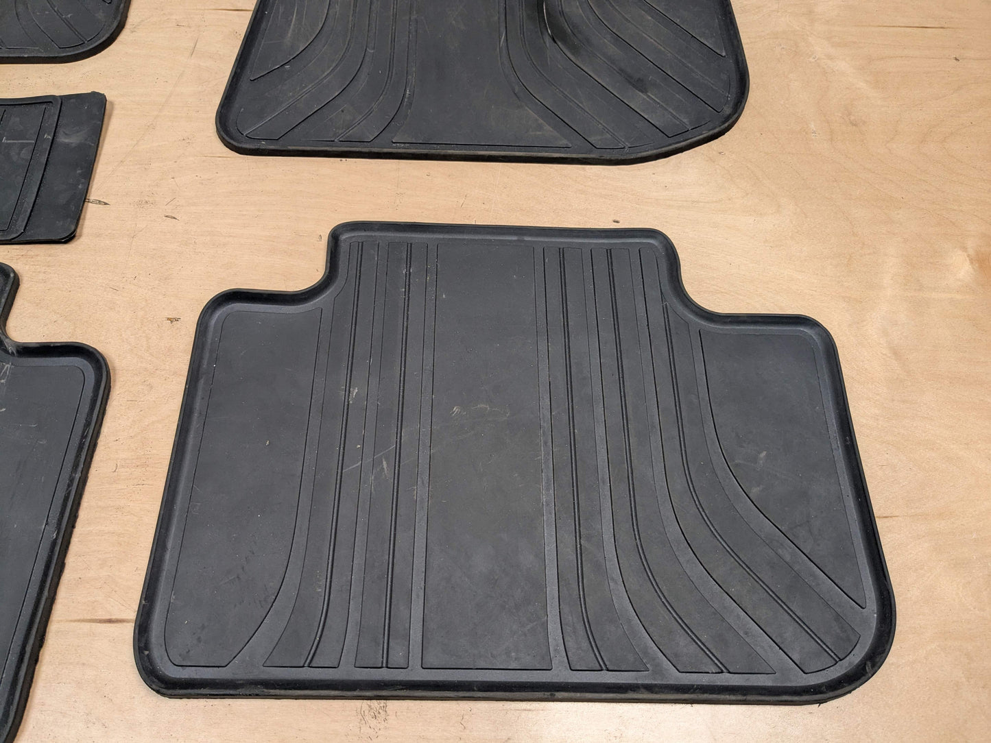 OEM BMW F97 G01 X3 X3M Front Rear All Weather Rubber Floor Mats Black SET