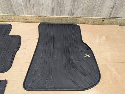 OEM BMW F97 G01 X3 X3M Front Rear All Weather Rubber Floor Mats Black SET