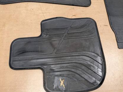 OEM BMW F97 G01 X3 X3M Front Rear All Weather Rubber Floor Mats Black SET