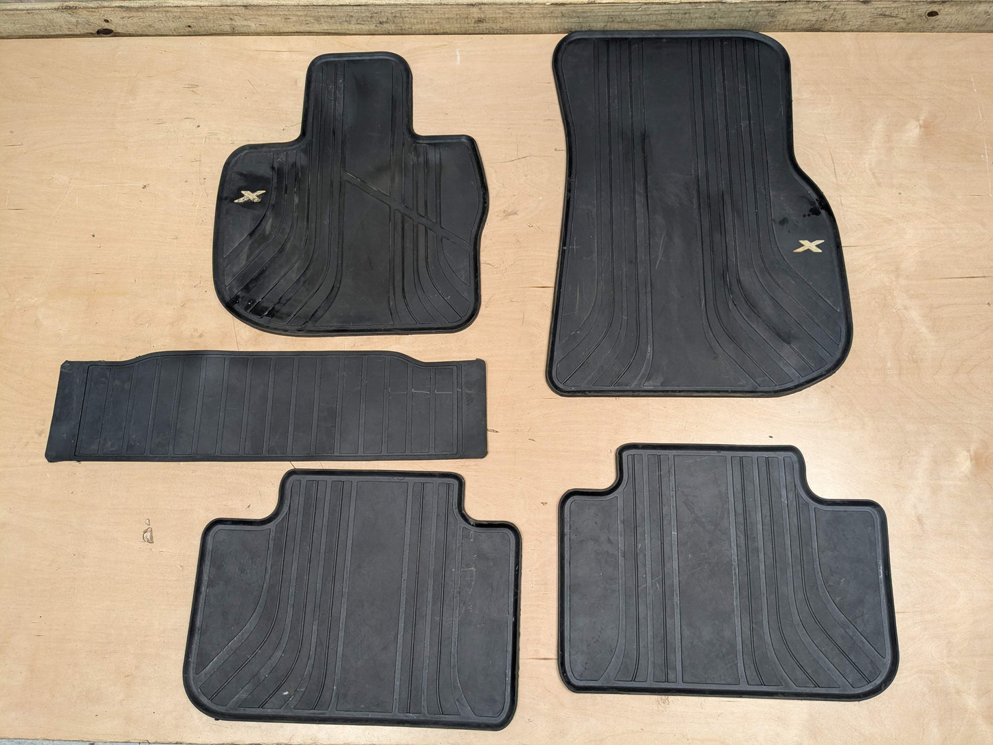 OEM BMW F97 G01 X3 X3M Front Rear All Weather Rubber Floor Mats Black SET