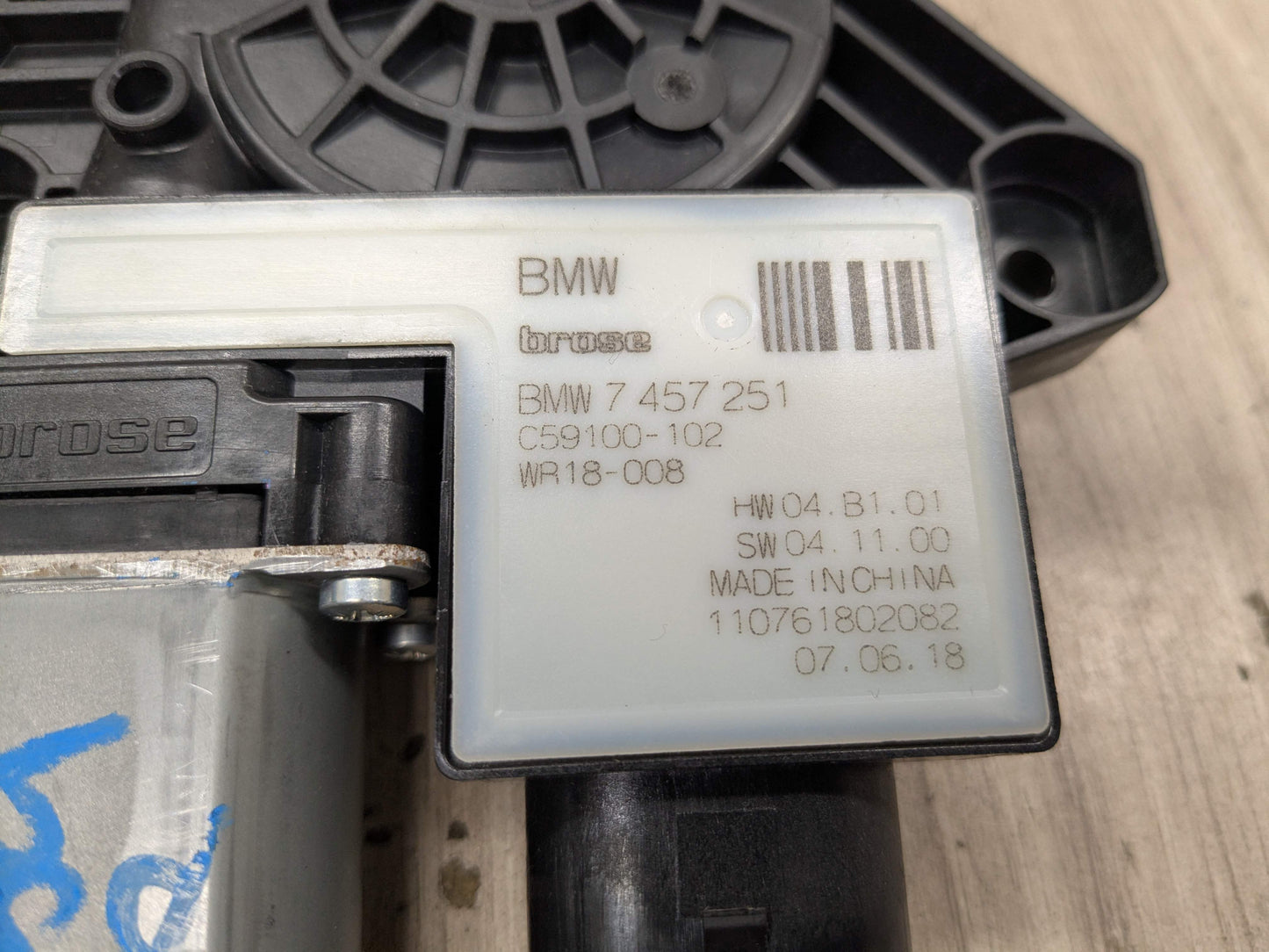 18-24 OEM BMW G01 G02 X3 X4 REAR Left Driver Door Window Regulator Motor