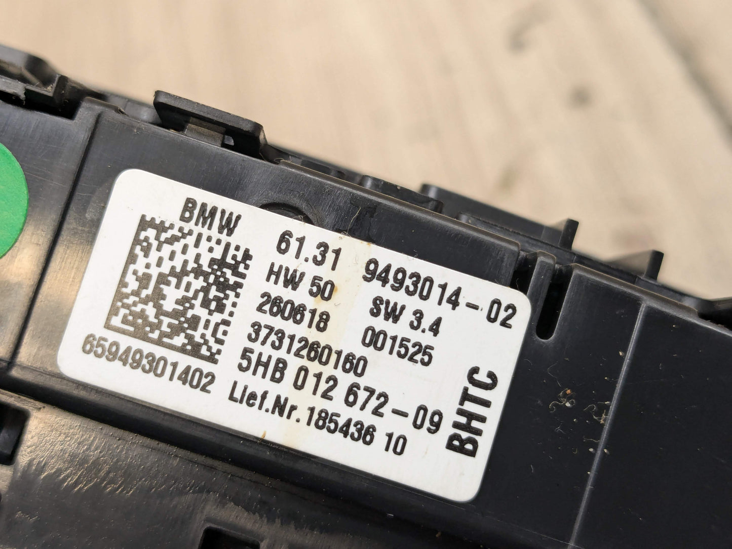 OEM BMW G01 G02 F97 F98 X3 X4 AC Rear Heater Climate Control Switch Panel