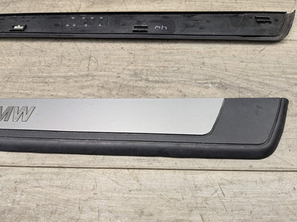 *OEM BMW Right Passenger Door Cover Trim Sill Kick Scuff Plate Trim PAIR